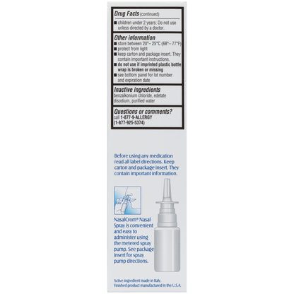 NasalCrom Nasal Spray Allergy Symptom Controller | 200 Sprays | .88 FL OZ (2 Pack)