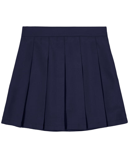 IZOD Girls' School Uniform Pull-on Scooter Skirt with Undershorts, Knit Waistband & Functional Pockets, Wrinkle Resistant, Navy 976, 12