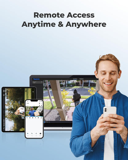 REOLINK 4K/8MP Security PoE IP Camera, Human/Vehicle/Pet Detection, Time-Lapse, 100ft IR Night Vision, Work with Smart Home, Up to 256GB microSD Card, Surveillance Outdoor Indoor, RLC-810A