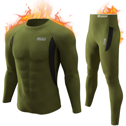 romision Thermal Underwear for Men, Fleece Lined Long Johns Hunting Gear for Men Base Layer Set Cold Weather Clothes