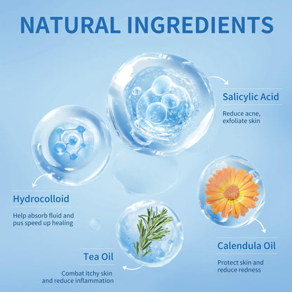 Daolyo Pimple Patches for Face, 4 Size 300 Counts Acne Patches, Hydrocolloid Patches for Covering Zits and Blemishes, Spot Stickers with Salicylic Acid, Tea Tree Oil & Calendula Oil