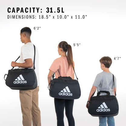 adidas Unisex Diablo Small Duffel, Sports Duffle Gym Bags for Men or Women, One Size