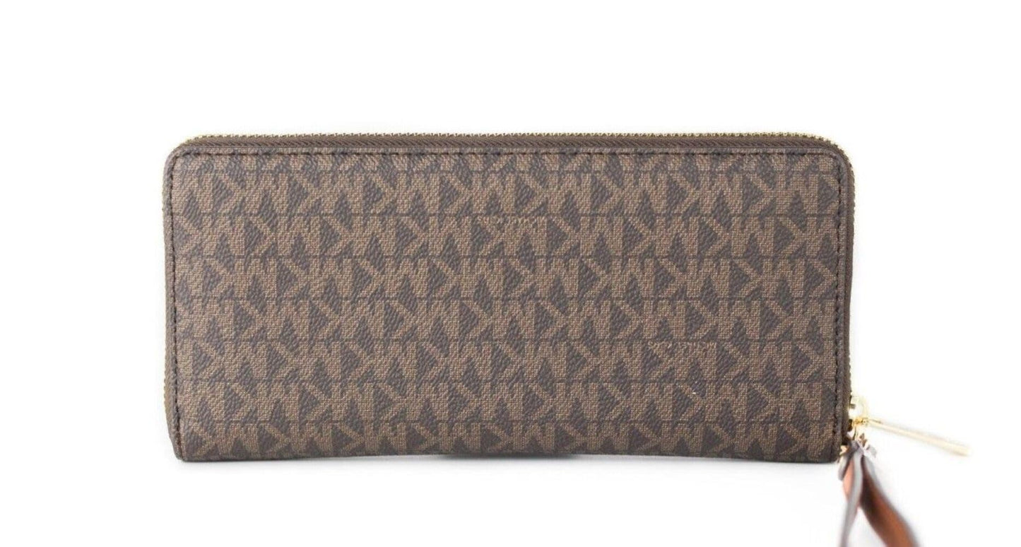 Michael Kors Women's Zip Around, Brown 2019, Large Sized Purse Wallet