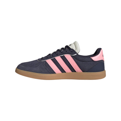 adidas Women's Breaknet Sleek Sneaker, Shadow Navy/Pink Spark/Off White, 7.5