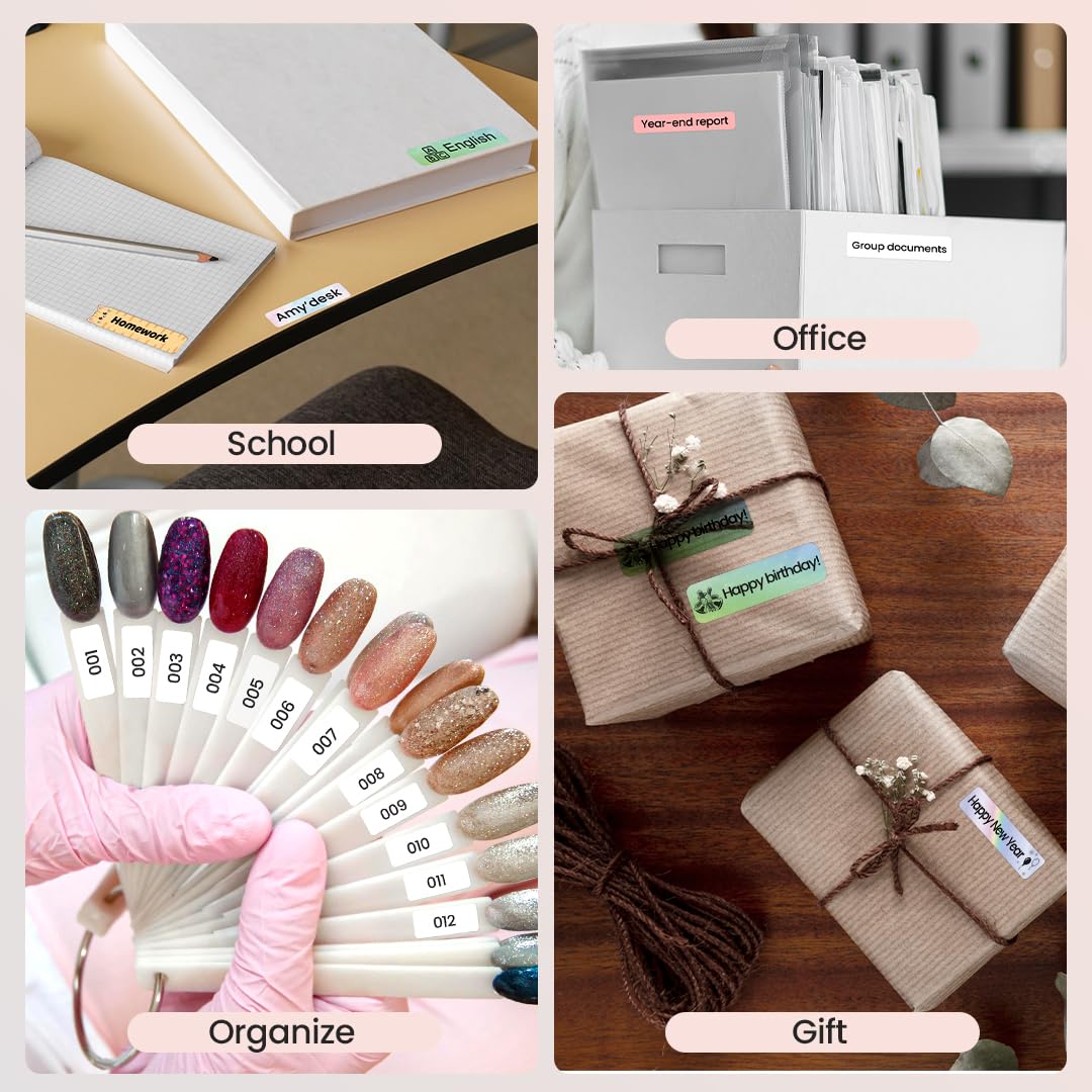 Phomemo Label Maker Machine, D30 Portable Handheld Bluetooth Mini Label Printer, Multiple Templates Smartphone Thermal Small Label Makers for Kid School Items, Classroom Teacher Supplies, Easy to Use