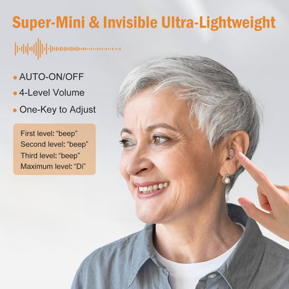 Flaygo Rechargeable Hearing Aids (Not Amplifiers) for Seniors with 16-Channel Digital Chips Intelligent Noise Cancellation for Clear Sound Super-Mini Invisible Design Comfort Fit in Ear Canal & 7-Day Ultra Standby