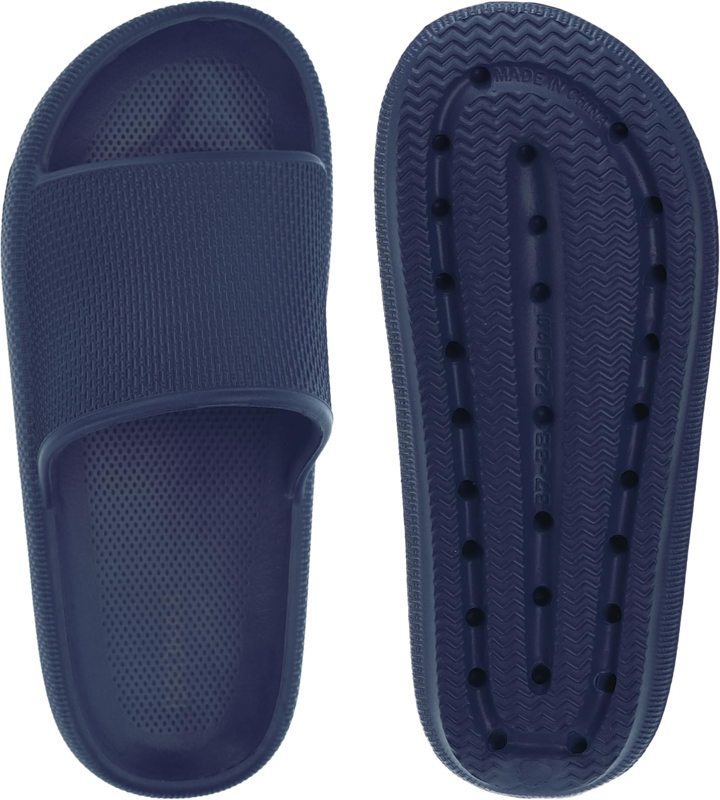 BRONAX Slides for Women Pillow Slippers Indoor Quick Drying House Sandals Sandles for Female Ladies Comfy Cushioned Thick Sole 37-38 Blue