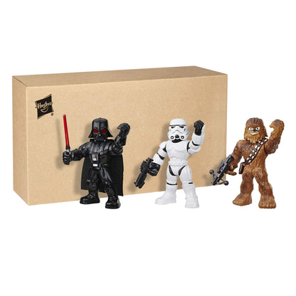 STAR WARS Galactic Heroes Mega Mighties 3-Pack -- Stormtrooper, Darth Vader, and Chewbacca 10-Inch Action Figures, Kids Ages 3 and Up (Amazon Exclusive)