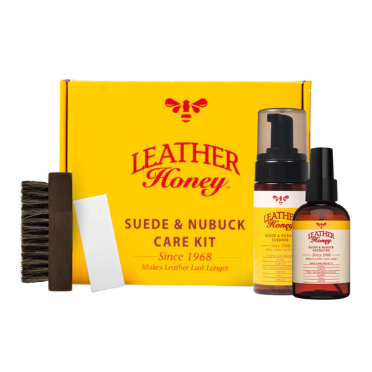 Leather Honey Suede & Nubuck Care Kit: Cleaner, Protector, Suede Brush & Eraser: Clean, Protect & Restore Shoes, Boots, Uggs, Furniture, Jackets, Bags and Apparel. Safe for Any Color