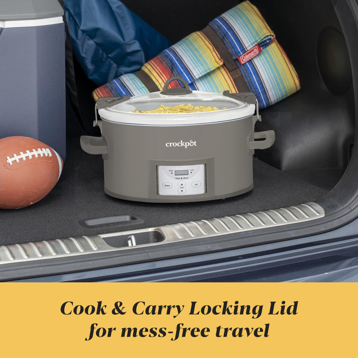 Crockpot® Programmable 7-Quart Cook and Carry Slow Cooker, Grey