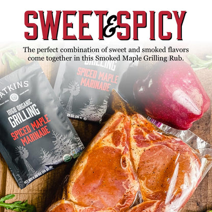 Watkins Organic Grilling Spiced Maple Marinade, 1.25 Oz each, 12 Count (Pack of 1)