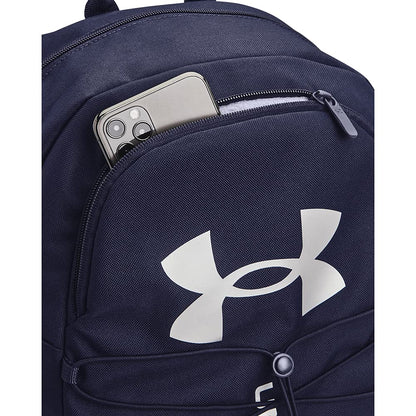 Under Armour Unisex-Adult Hustle Sport Backpack , Midnight Navy (410)/Metallic Silver , One Size Fits All