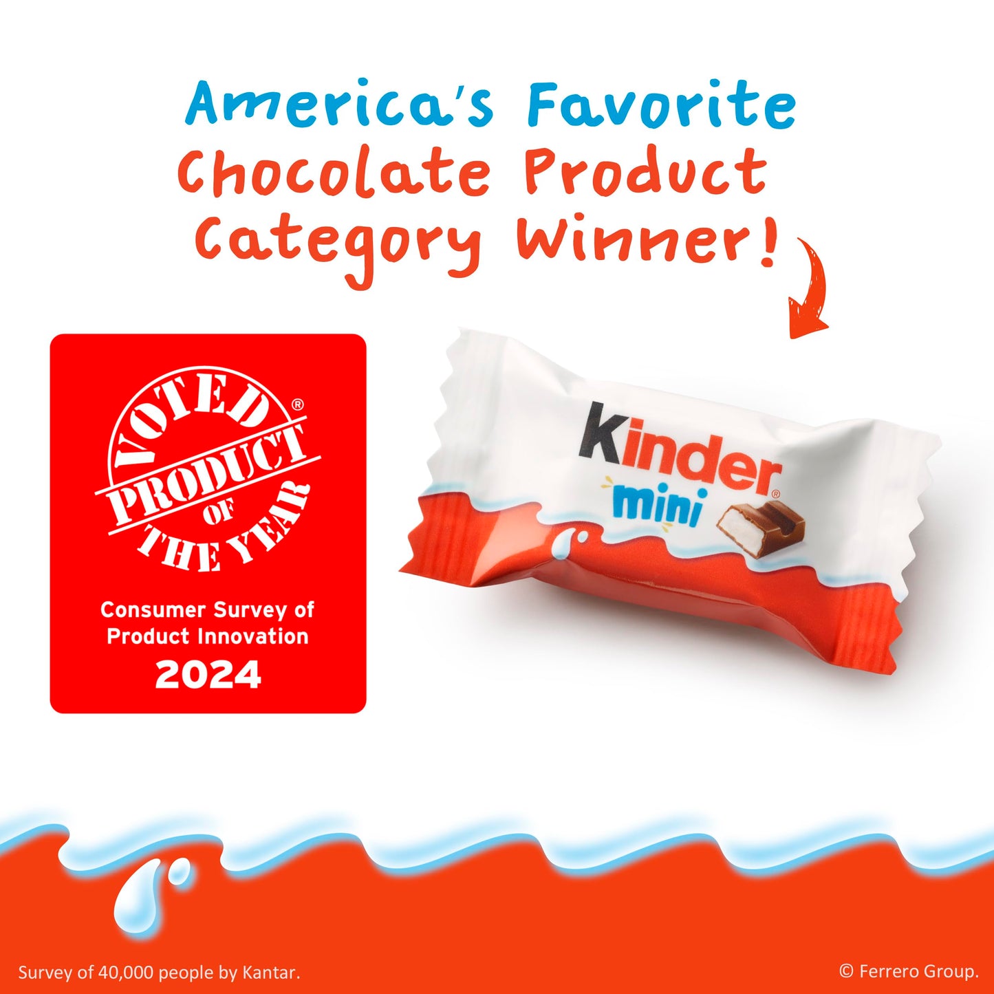 Kinder Chocolate Mini, 29.2 oz Bulk Pack, Up to 138 Minis, Milk Chocolate Bar with Creamy Milky Filling, Individually Wrapped Candy