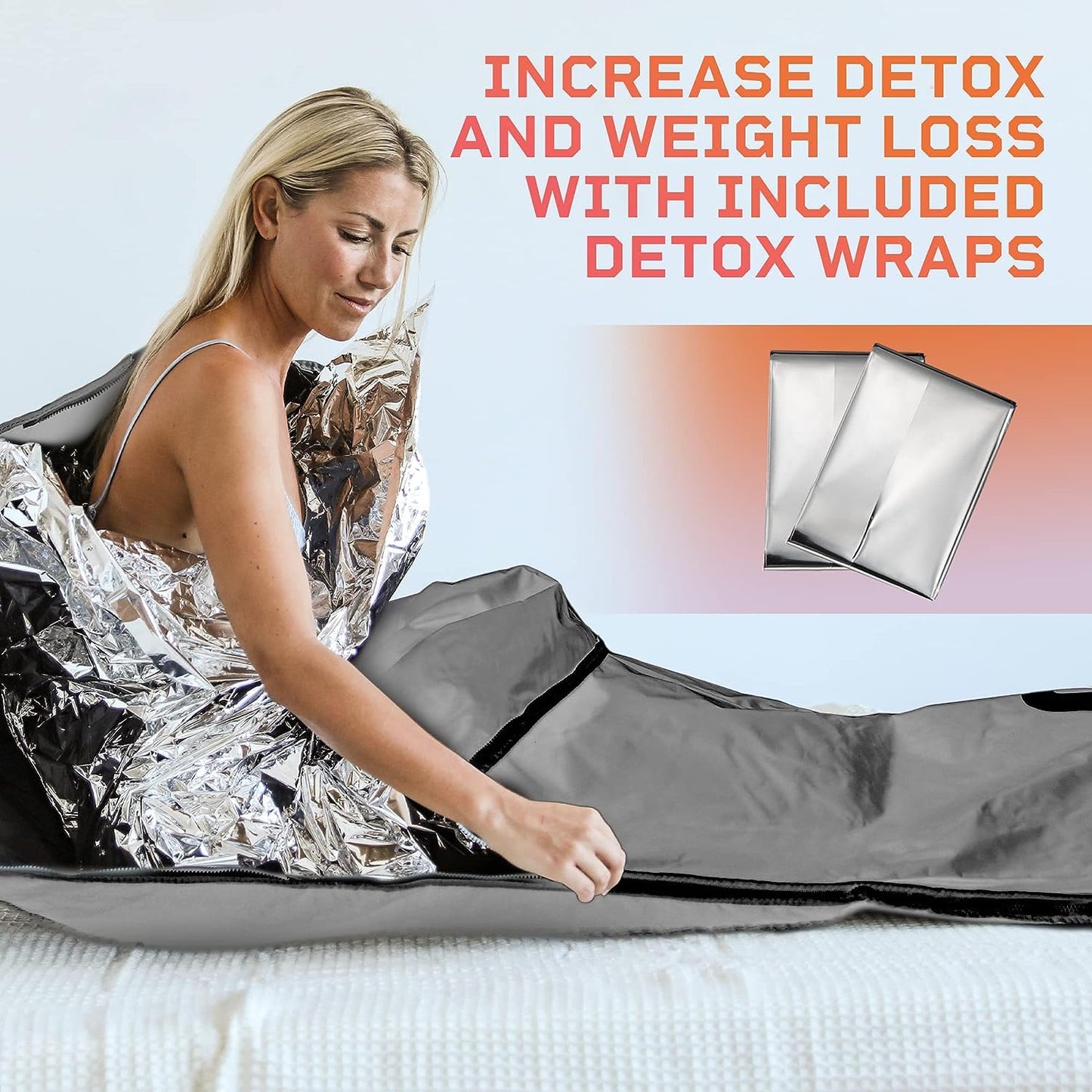 LifePro Sauna Blanket for Detoxification - Portable Far Infrared Sauna for Home Detox Calm your Body and Mind Regular Gray - Sauna for in-Home Use