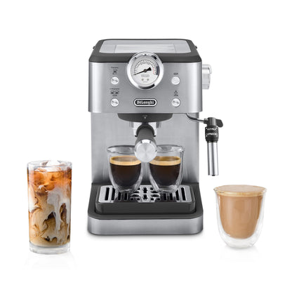 De’Longhi Linea Classic Espresso Machine with Milk Frother, 15-Bar Pump & Temperature Control - Barista Coffee Maker Kit for Espresso, Latte, Cappuccino & Iced Coffee - Italian Stainless Steel Design