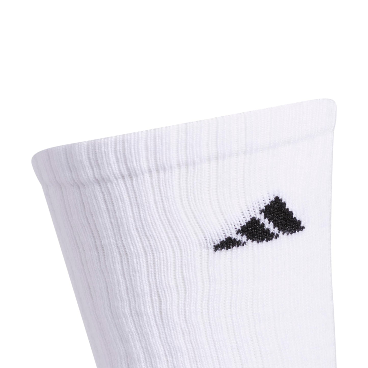 adidas Men's Athletic 6-Pack, Cushioned Crew Socks with Arch Compression for a Secure Fit, White/Black, Large