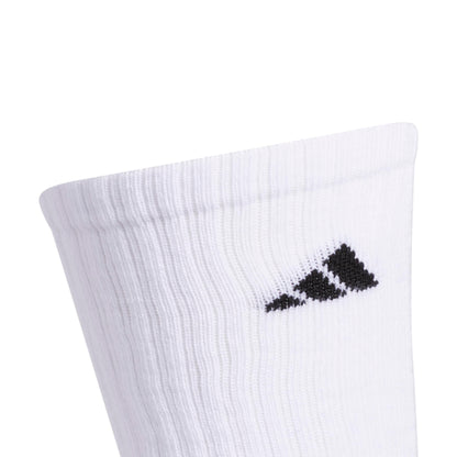 adidas Men's Athletic 6-Pack, Cushioned Crew Socks with Arch Compression for a Secure Fit, White/Black, Large