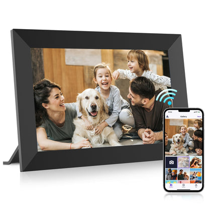 Uhale Digital Picture Frame 32GB Storage 10.1 Inch WiFi Electronic Photo Frames SD Card Slot IPS Touch Screen HD Display Auto Rotate Slideshow Share Videos Photos Instantly Send Wishes Remotely