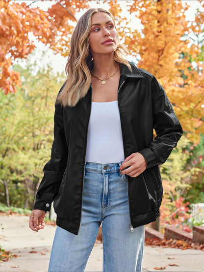 AUTOMET Womens Oversized Leather Jackets Faux Suede Fall Fashion Motorcycle Coats Winter Outfits Clothes Y2k Tops Black M