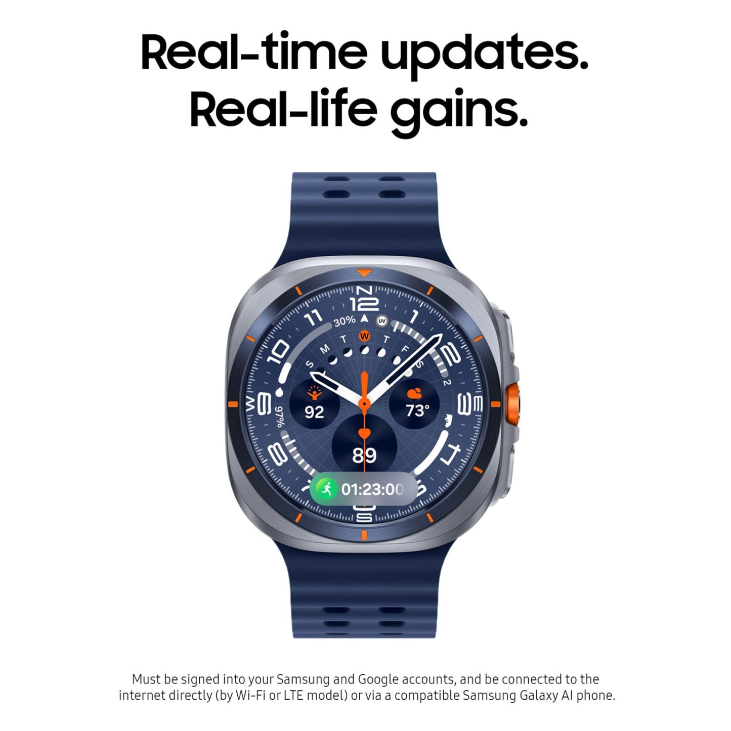 Samsung Galaxy Watch Ultra (2025) 47mm LTE Smartwatch + $100 Gift Card, Titanium Casing, Advanced Sleep Coaching, Running Coach, Energy Score, GPS, Titanium Silver [US Version, 2 Yr Warranty]