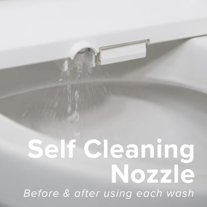 SmartBidet SB-2000WR Electric Bidet Toilet Seat with Heated Seating, Warm Air Dryer, Temperature Control Wash, and Control Panel, Round Seating