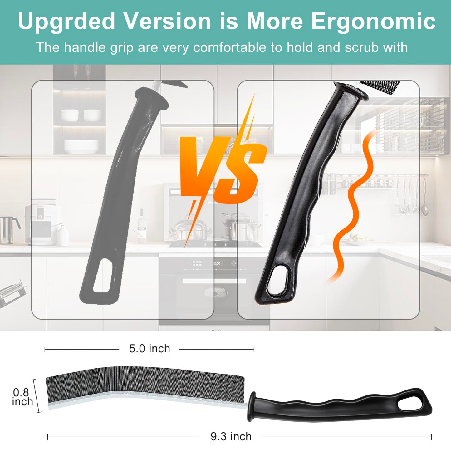 Crevice Cleaning Brush，Hard-Bristled Grout Brush，2024 New Multifunctional Gap Cleaning Brush Tool，Dead Corners Brushes for Bathroom Kitchen Tiles Window Door Slots，3pcs