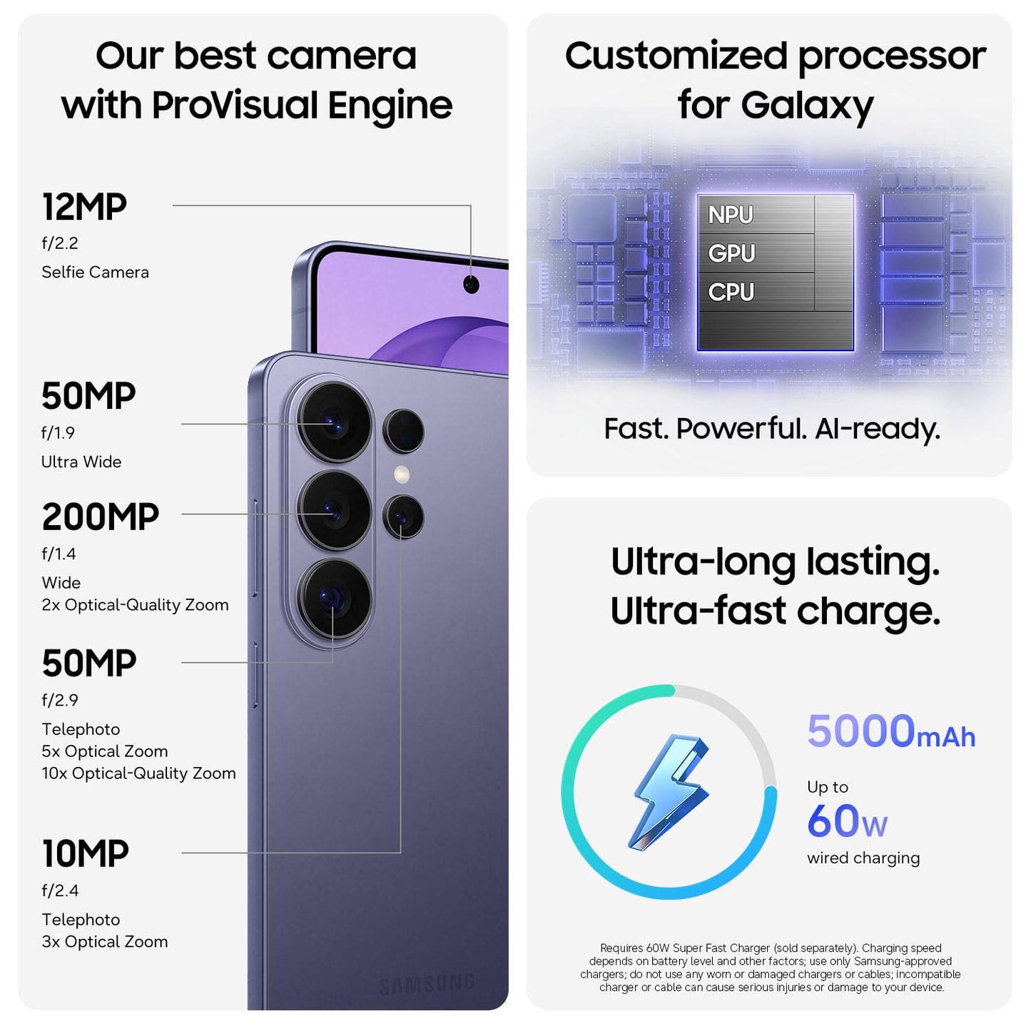 Samsung Galaxy S26 Ultra, Unlocked Android Smartphone + $200 Gift Card, 512GB, Privacy Display, Galaxy AI, AI Camera, Super Fast Charging 3.0, Durable Battery, 2026, Black