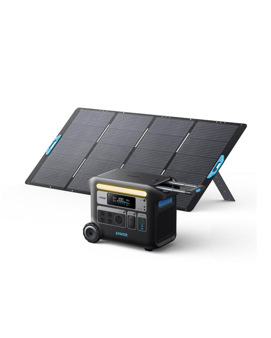 Anker SOLIX F2000 Solar Generator, 2048Wh Portable Power Station with LiFePO4 Batteries and 400W Solar Panel, GaNPrime Technology, 4 AC Outlets Up to 2400W for Home, Power Outages, Camping, and RVs