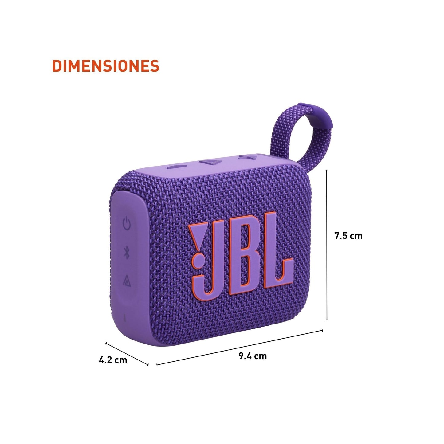 JBL Go 4 - Ultra-Portable, Waterproof and Dustproof Bluetooth Speaker, Big JBL Pro Sound with Punchy bass, 7-Hour Built-in Battery, Made in Part with Recycled Materials (Purple)