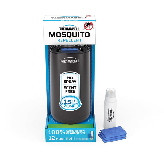 Thermacell Patio Shield Mosquito Repeller; Highly Effective Mosquito Repellent for Patio; No Candles or Flames, DEET-Free, Scent-Free, Bug Spray Alternative; Includes 12-Hour Refill