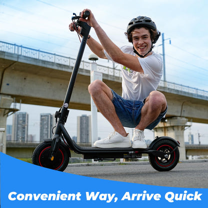 Escoone Electric Scooter for Adults, 500W Powerful Motor, 22 MPH Top Speed & 23 Miles Long Range, 10" Pneumatic Tires, Foldable E Scooter for Commuting with Double Braking System and Cruise Control