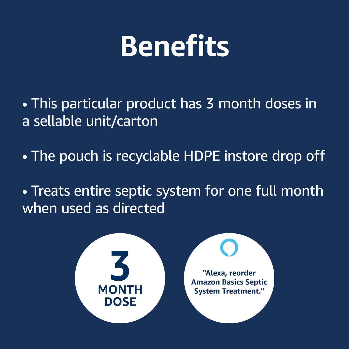 Amazon Basics Septic Treatment, 3 Month Supply of Powder, 3 Count, 29.4 oz (Pack of 1)