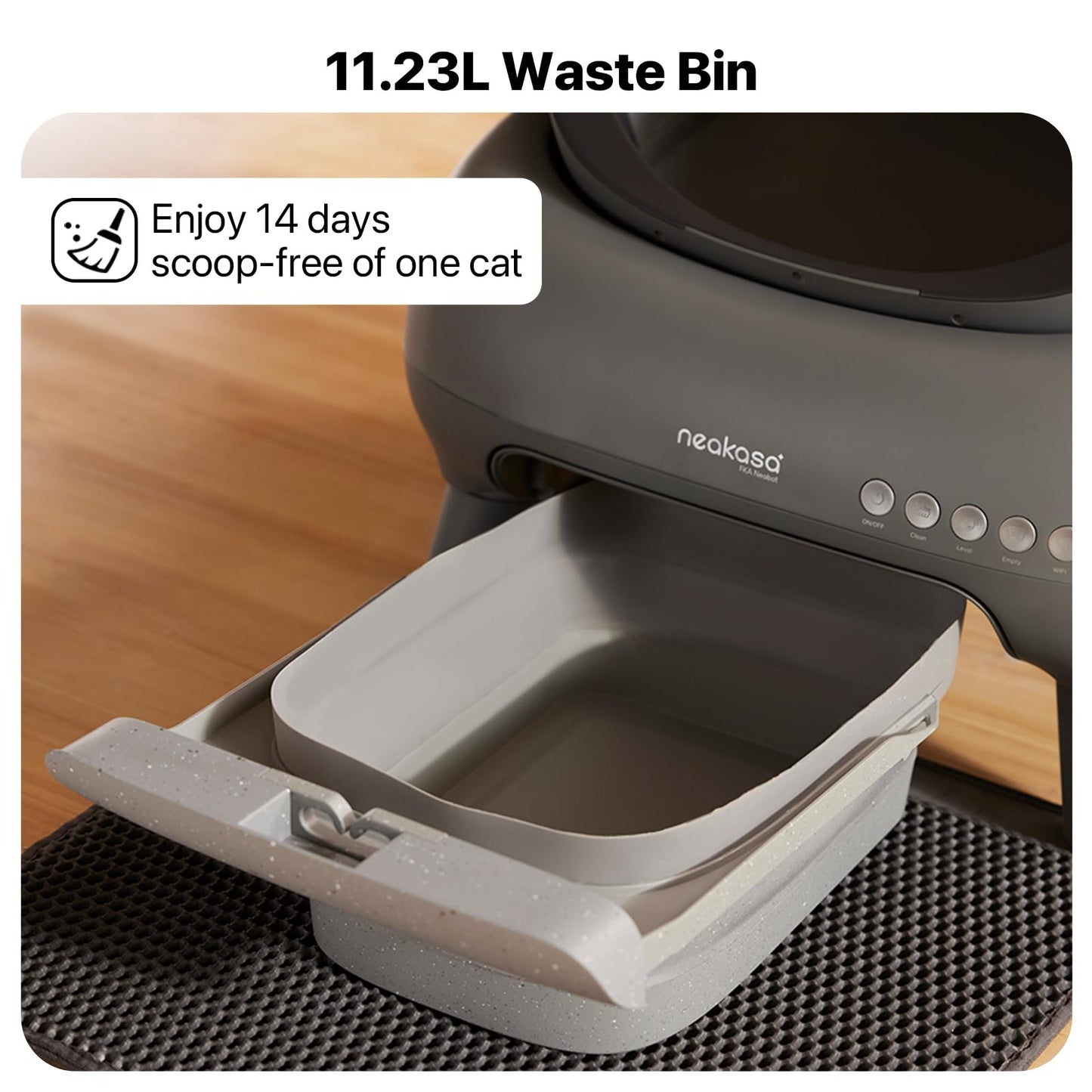 Neakasa M1 Open-Top Self Cleaning Cat Litter Box, Automatic Cat Litter Box with APP Control, Odor-Free Waste Disposal includes Trash Bags
