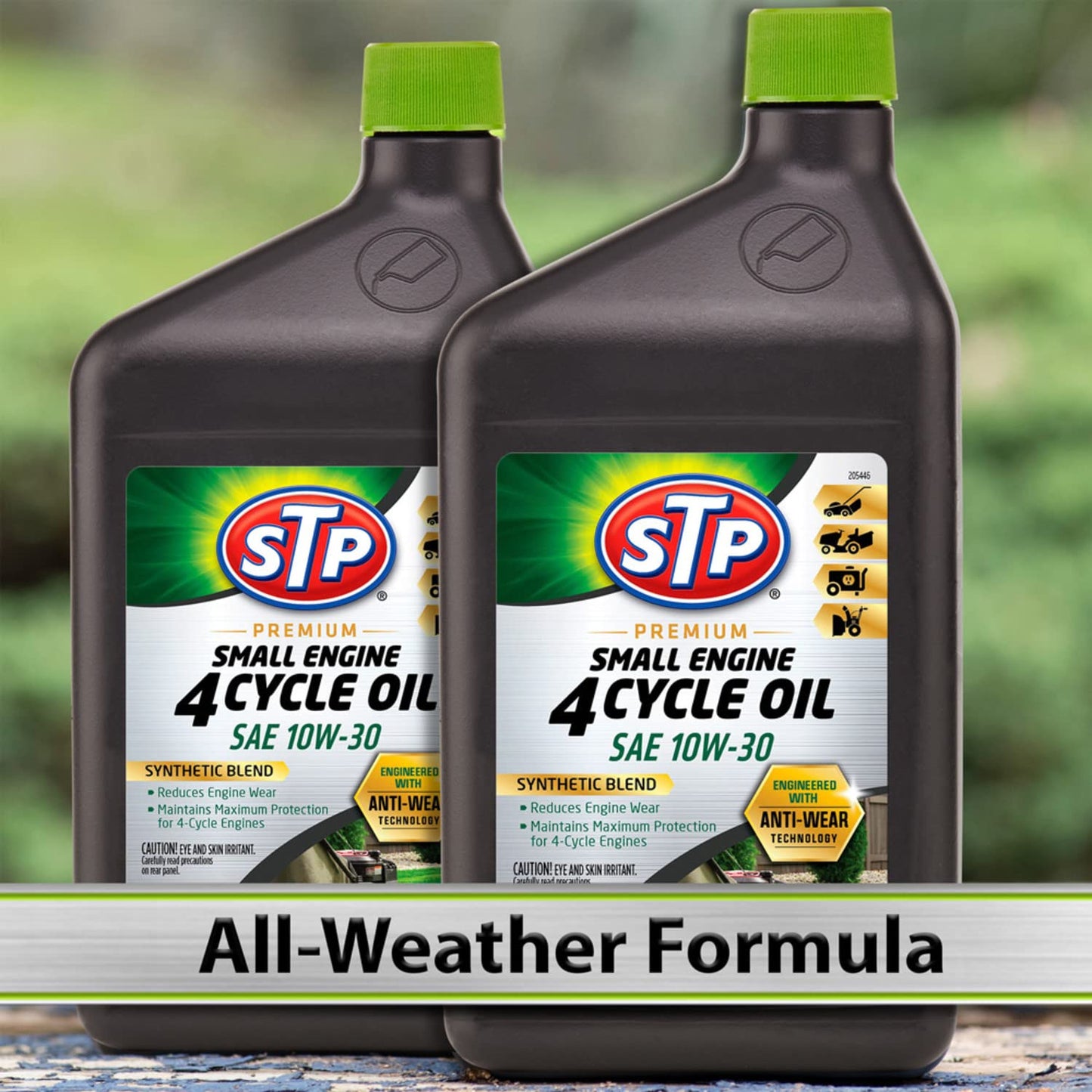 STP Premium Small Engine 4 Cycle Oil Formula, SAE10W-30 Small Engine Oil Engine Care Formula Reduces Wear for Lawnmower, Push Mower, Tractor, 32 Oz, STP