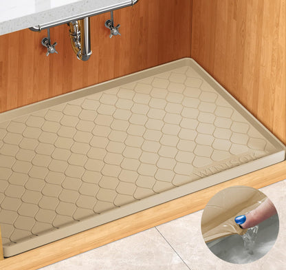 Winisok Waterproof Under Sink Mat 28" x 19" Cabinet Liner for Kitchen and Bathroom, Shelf and Counter Protector, Organizers and Storage, Silicone Drip Tray, Gadgets and Accessories