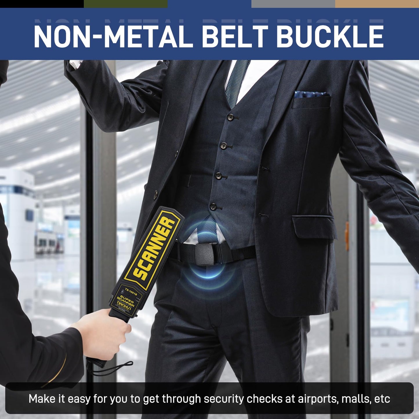 UNGGJKB Tactical Men's Nylon Belts,5 Pack Mens Belts Casual，Military Canvas Outdoor Metal-free Belts