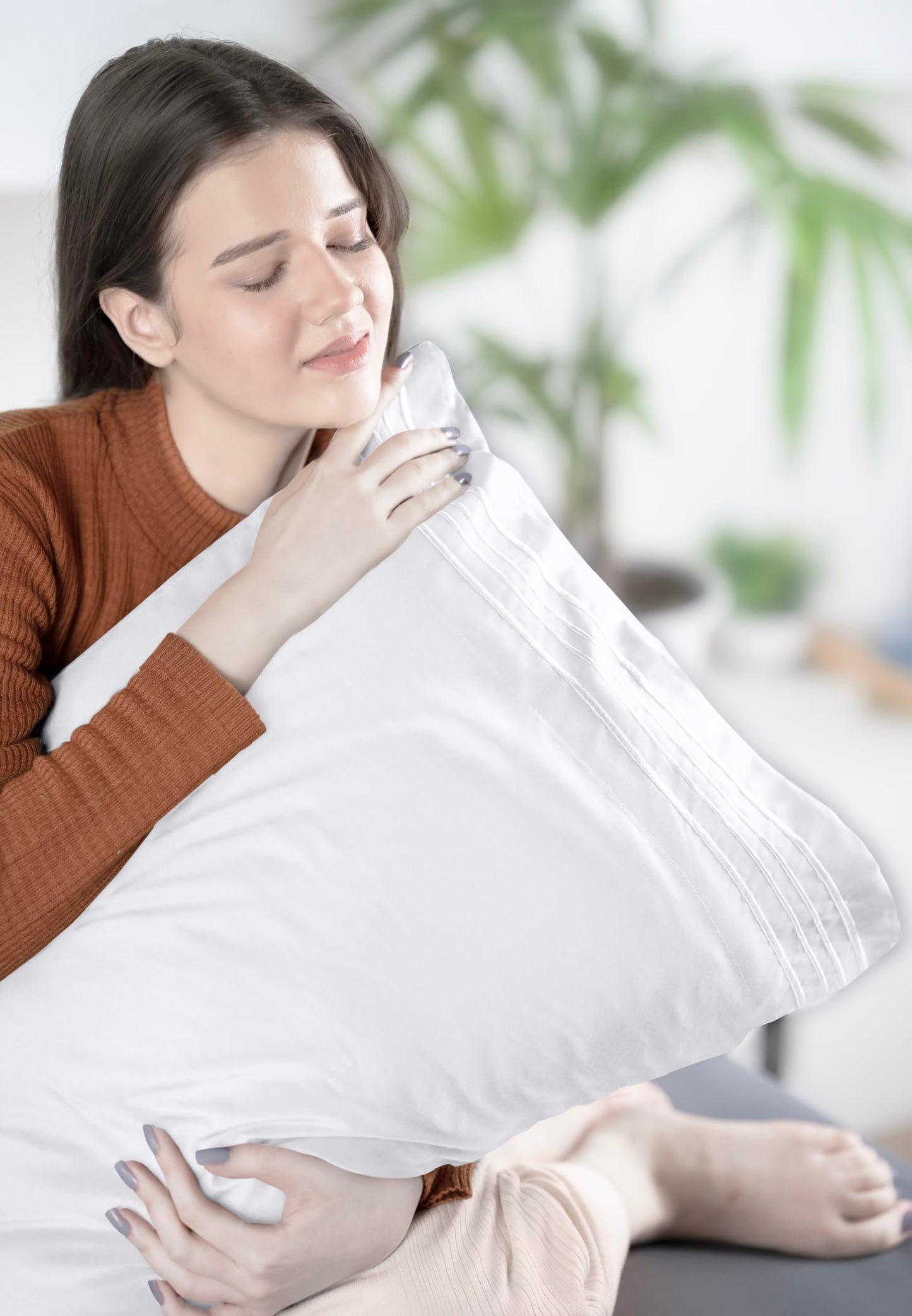 Utopia Bedding Queen Sheet Set, Soft Microfiber 4 Piece Hotel Luxury Bed Sheets for Women, Men, Kids & Teens with Side Storage Deep Pocket Fitted Sheet - Embroidered Pillow Cases - Flat Sheet (White)