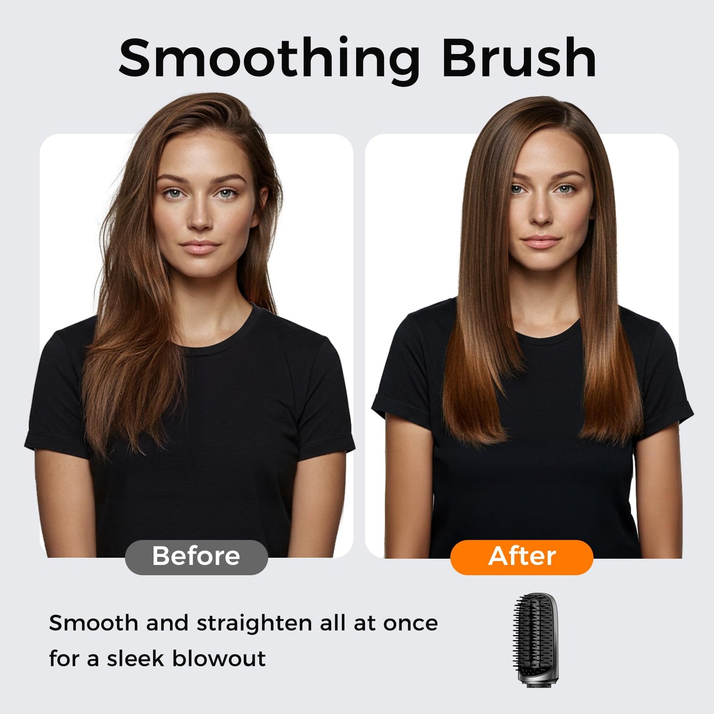 All-in-One Air Styler - Auto Curl, Straighten, Volumize, Dry - 160000 RPM High-Speed for Faster Styling - Reduces Heat Damage & Frizz Hair Styling Irons - Ionic Blow Dryer Brush for All Types (Nickel)
