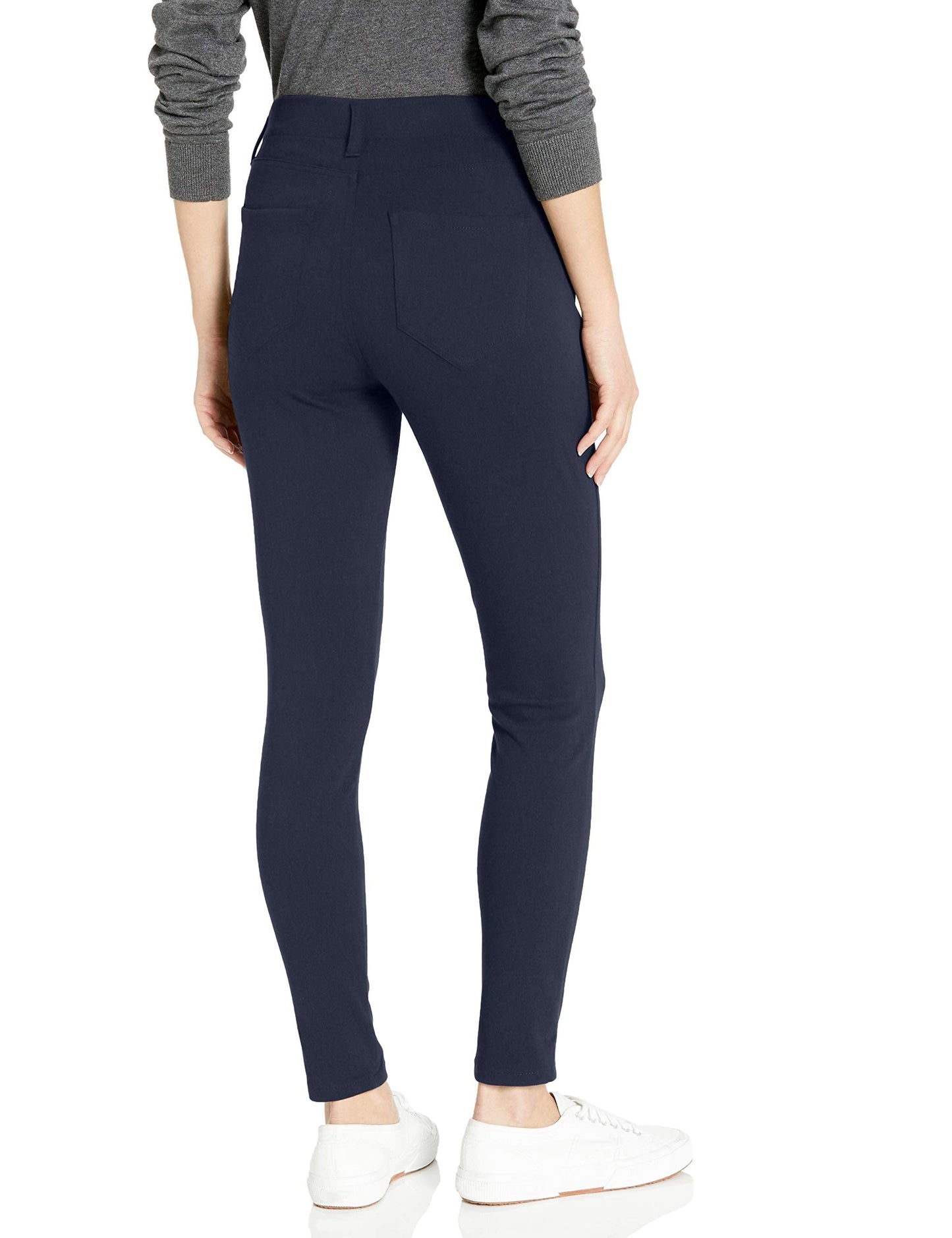 Amazon Essentials Women's Pull-On Stretchy Knit Jegging (Available in Plus Size), Navy, Large