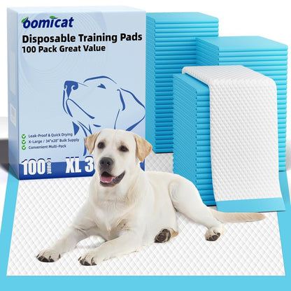 Puppy Pads XL 100 Count, Dog Pee Pads Extra Large, 34"x28" Pee Pads for Dogs, X-Large Disposable Dog Training Pads Super Absorbent&Leak-Proof, Quick-Dry Potty Piddle Pads for Doggy, Cats, Pet Supplies