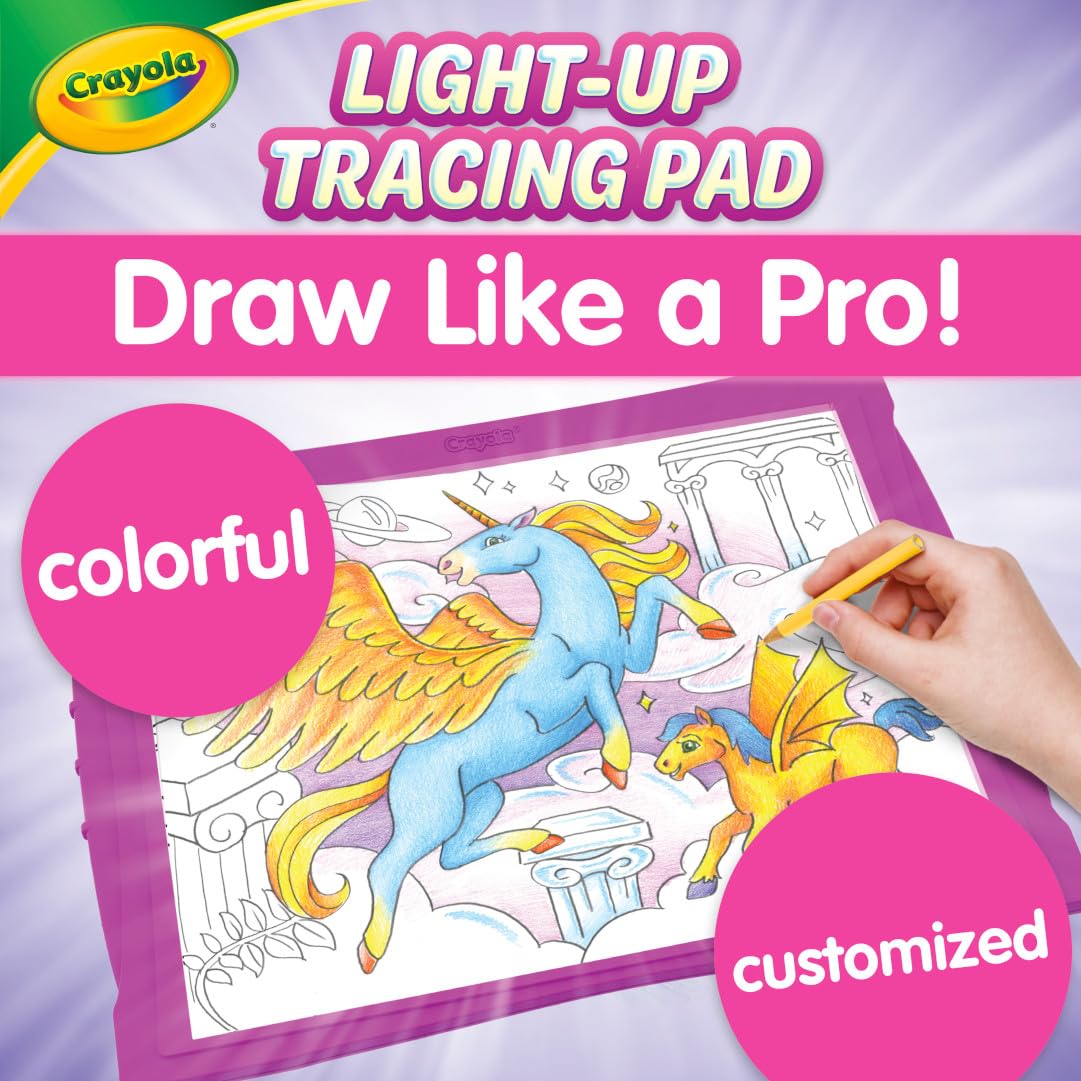 Crayola Light Up Tracing Pad - Pink, Art Kit for Kids, Kids Toys & Games, Light Box, Holiday Gifts for Girls & Boys, 6+ [Amazon Exclusive]