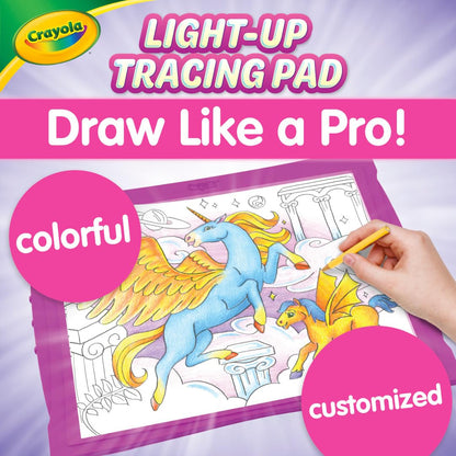 Crayola Light Up Tracing Pad - Pink, Art Kit for Kids, Kids Toys & Games, Light Box, Holiday Gifts for Girls & Boys, 6+ [Amazon Exclusive]