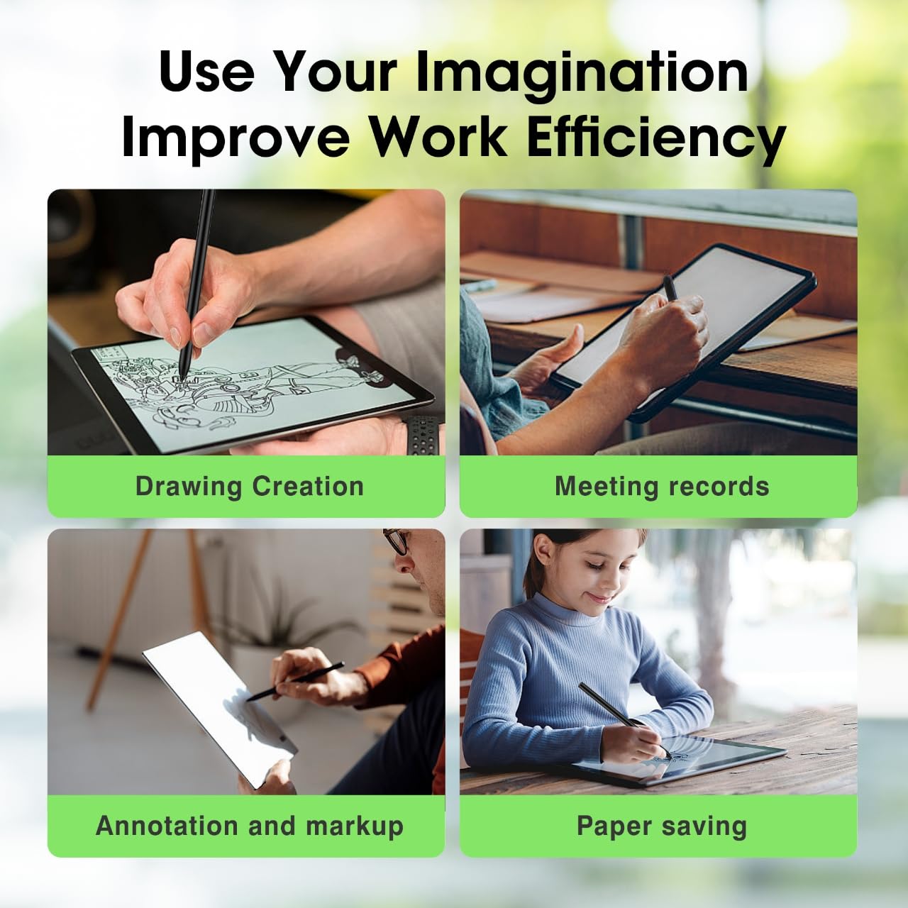 Magnetic EMR Stylus for Remarkable 2 Pen with Eraser, Replacement Pen for Remarkable 2 Tablet, Kindle Scribe Remarkable Pen with Stylus Palm Rejection 4096 Pressure Sensitivity (Includes 5 Pen Tips)