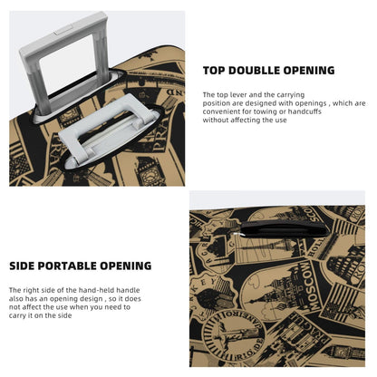 XBFCDN Travel Luggage Cover with World Famous Landmarks Print, Suitcase Protector For Travel (Fits 29-32 Inch Luggage)