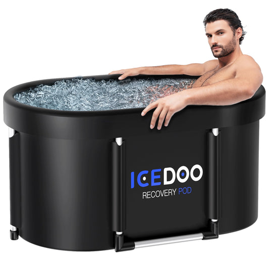 Upgrade XL 129 Gal Large Oval Ice Bath Tub for Athletes,Multiple Layered Portable Outdoor Cold Plunge Tub for Recovery,Cold Plunge for Family-Drop-In Bathtubs for Home,Gyms,Indoor use