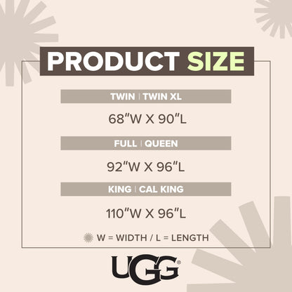 UGG Danielle Full/Queen Comforter Duvet Insert Cooling Lightweight Down Alternative Hypoallergenic Washable Quilted Fluffy Comforter Blanket with Corner Tabs for Duvet Cover, Full/Queen, Bright White