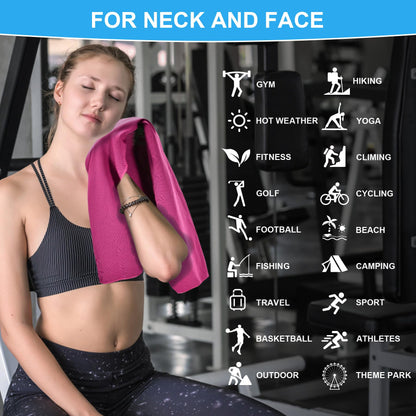 U-pick Cooling Towels Bulk [40"x12"] Stay Cool Neck Rags for Hot Weather Gym, Yoga, Workout, Golf, Sports, Camping,Travel