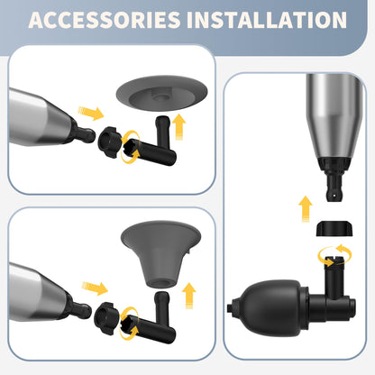 Toilet Plunger, Drain Clog Remover, High-Pressure Air Drain Blaster with Real-Time Barometer Powerful Drain Snake Sink Plunger Plumbing Tools, Plungers for Bathroom, Sink, Floor, Kitchen Clogged