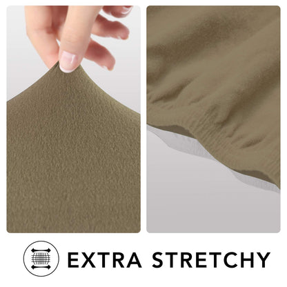 PureFit Super Stretch Sofa Slipcover – Spandex Non Slip Soft Couch Sofa Cover, Washable Furniture Protector with Non Skid Foam and Elastic Bottom for Kids, Pets （Loveseat, Tan）