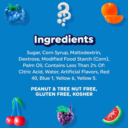 Airheads Candy Mini Bars, Assorted Fruit Flavors, Individually Wrapped, Non-Melting, Party, Pantry 80ct Bag, Box of 4 Bags